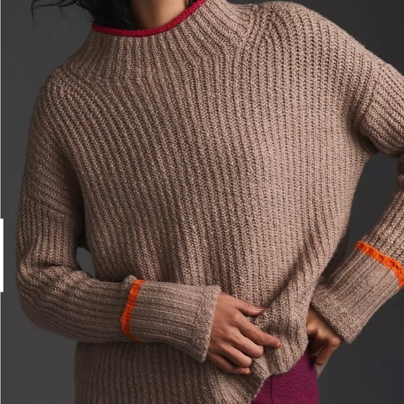 New With tags Maeve Mock Neck Sweater Anthropologie - Picture 3 of 5